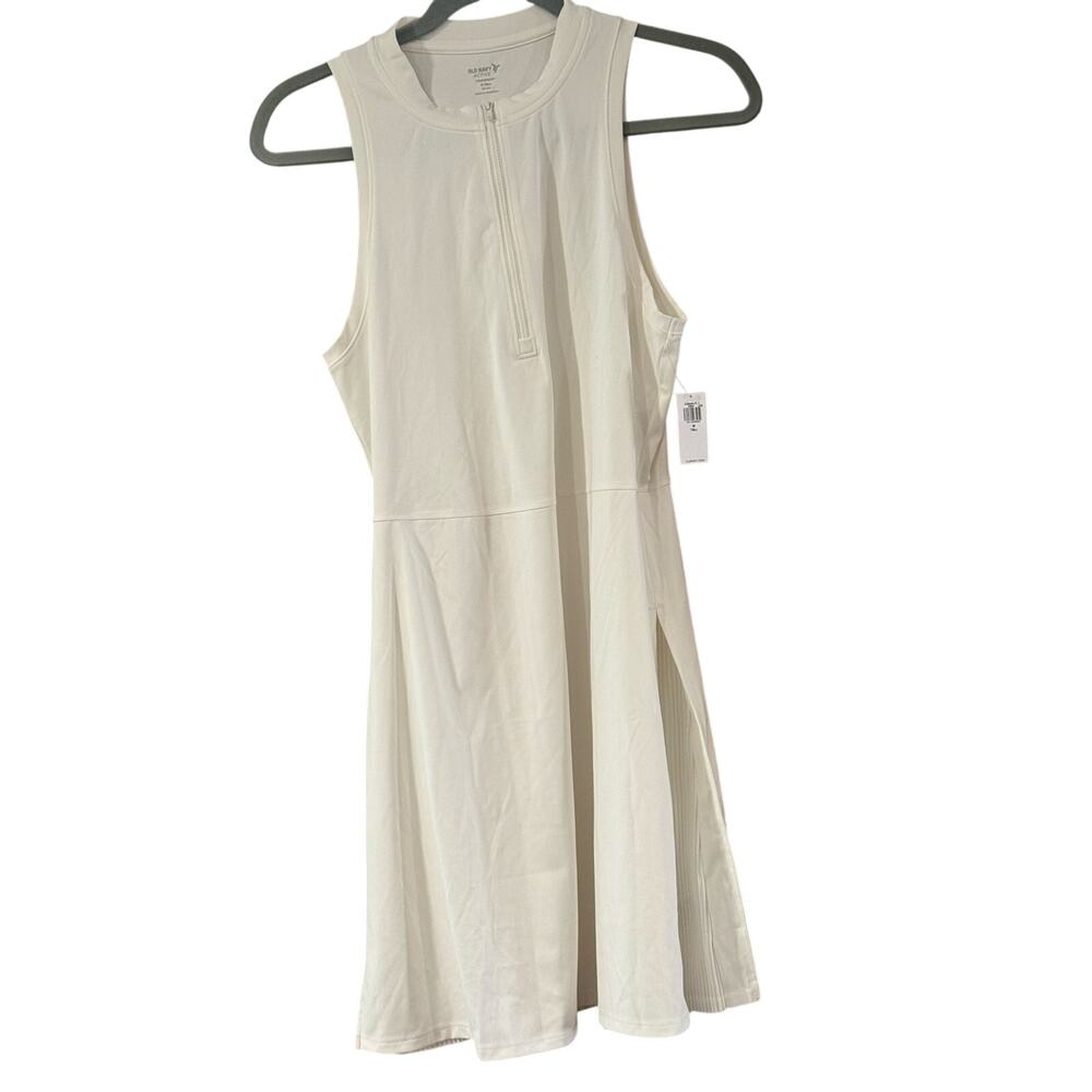 NWT Old Navy Active Powersoft Go-Dry Women Medium Tall White Athletic Dress